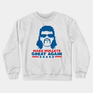 Make Mullets Great Again Vintage 80s Hair Party USA Crewneck Sweatshirt